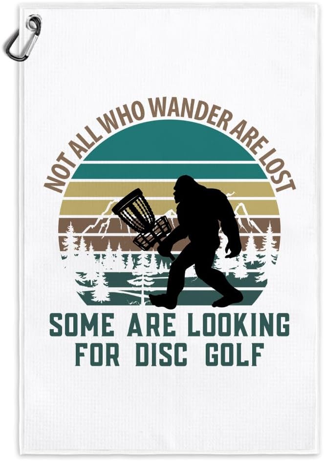 Funny Disc Golf Towel with Clip - Retro Gift