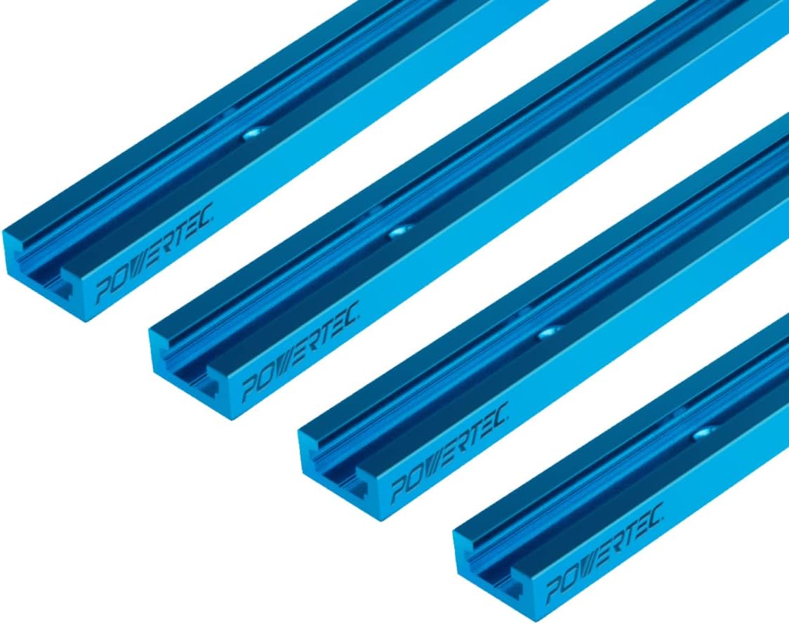 POWERTEC 36 Inch Double-Cut Profile Universal T-Track for Woodworking