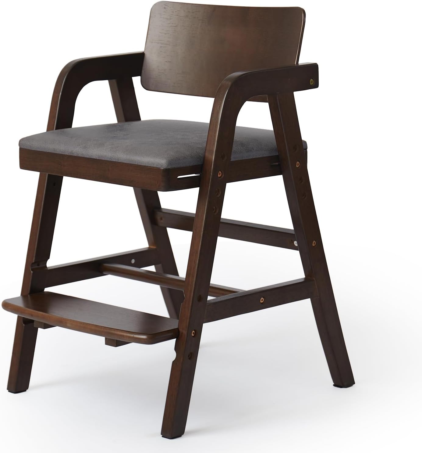 Wooden High Chair for Babies & Toddlers - Adjustable Dining Chair