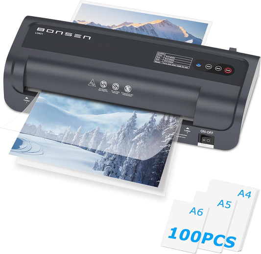 BONSEN A4 Laminator Machine with Never Jam Technology for Home