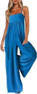 Jumpsuits for Women Wide Leg Spaghetti Strap Rompers - Summer
