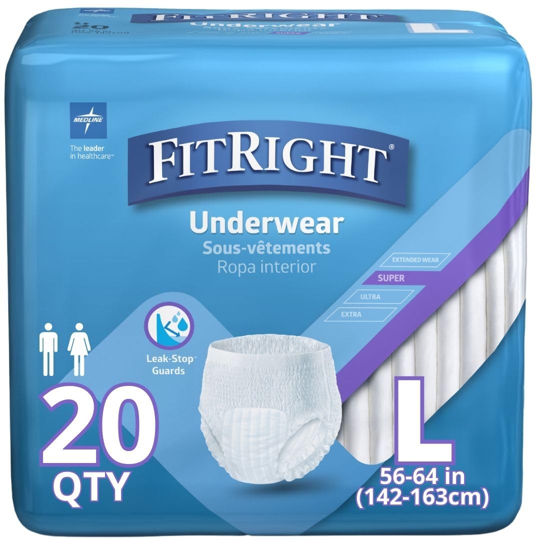 Medline FitRight Max Absorbency Incontinence Underwear