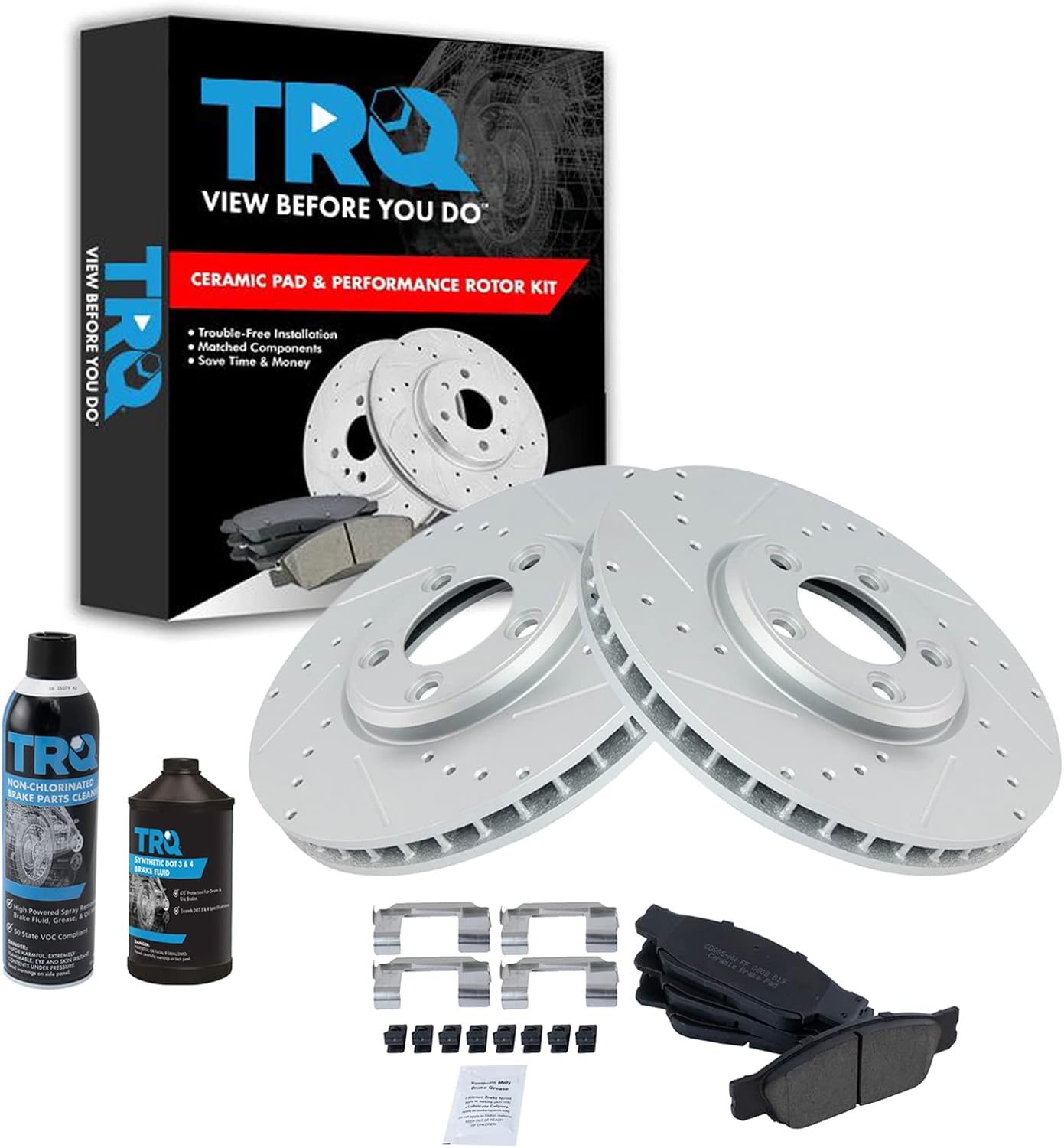 TRQ Front Ceramic Brake Pad & Performance Coated Rotor Kit Review