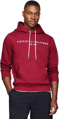 Men's Iconic Fleece Embroidered Tommy Logo Pullover Hoodie