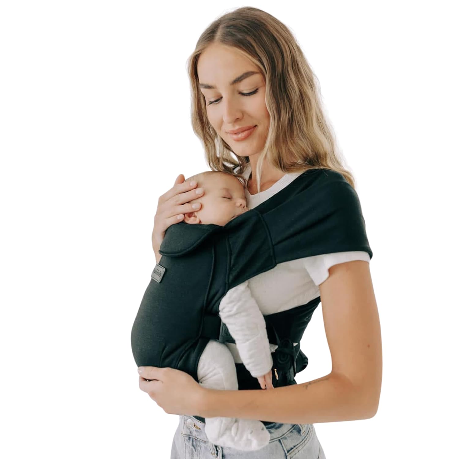 Tushbaby Pearl Wrap Carrier for Newborns 8-20 lbs - Hands-Free