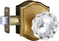 Antique Brass Door Knob Crystal Glass Passage Knob - Elegant Interior