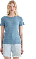 Merino Wool T Shirts Women Crew Neck - Odor Resistant Travel Tee Base