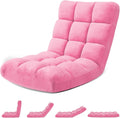 Folding Floor Gaming Chair 14-Position Cushioned Adjustable Recliner