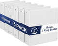 2-Inch 3-Ring Binder with Pockets 6-Pack - High Capacity Organizers