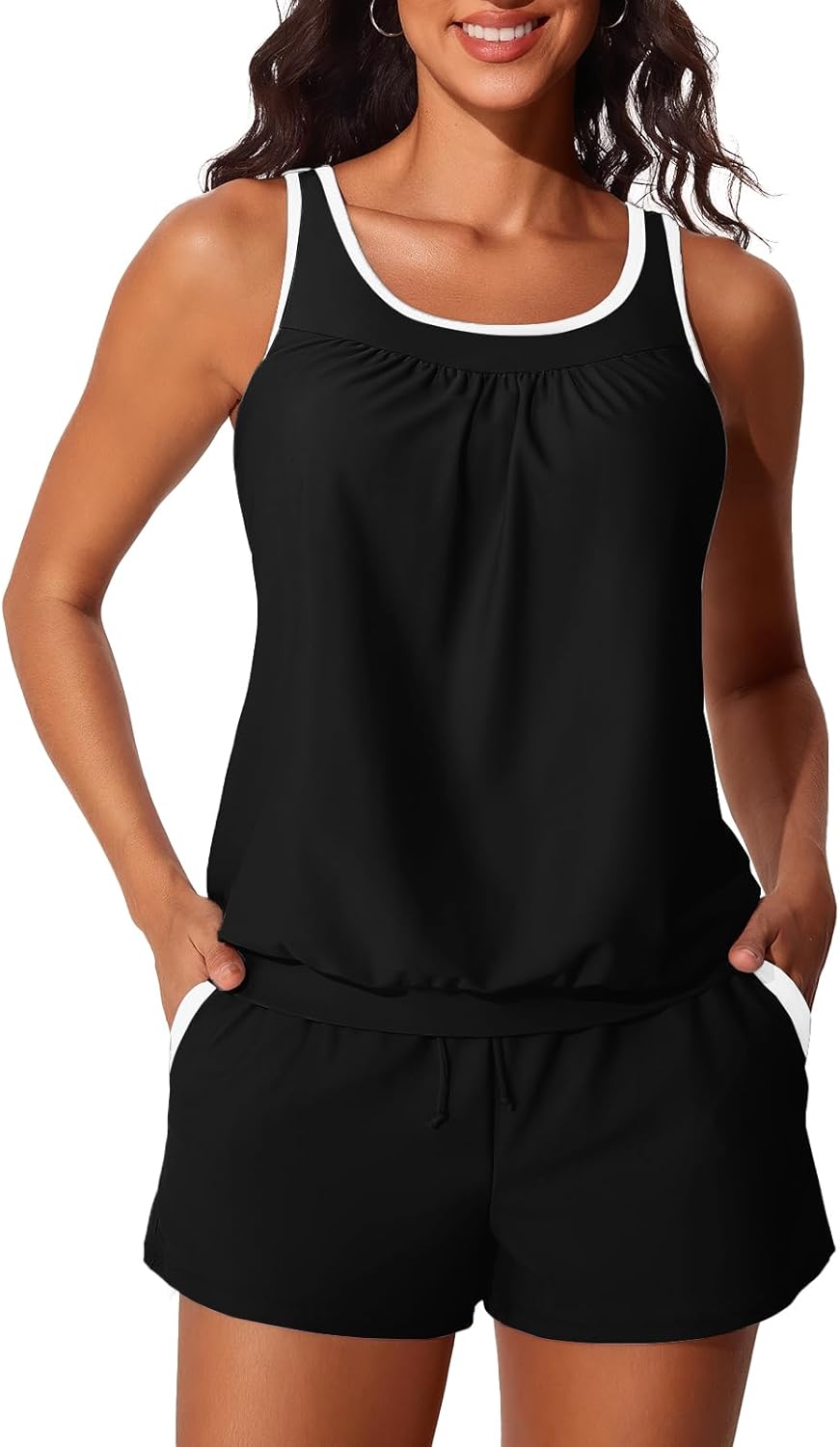 Summer Mae Blouson Women's Tankini Swimsuits for Comfort