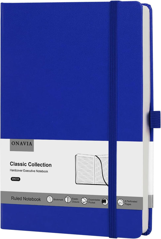 ROYAL BLUE A5 Lined Journal 100 GSM Hardcover - ONAVIA