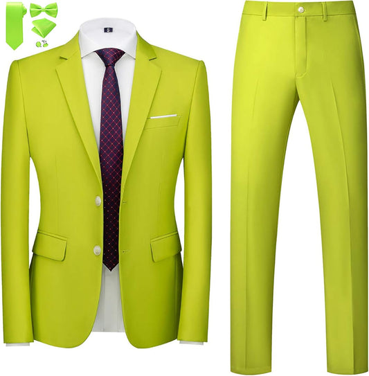 MOGU Mens Slim Fit Suit Tuxedo for Wedding Prom Business Dance