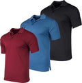 Real Essentials Men's Quick-Dry Short Sleeve Athletic Polo Shirt