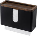 Folded Paper Towel Holder with Rustic Wood Tray - Wall Mounted