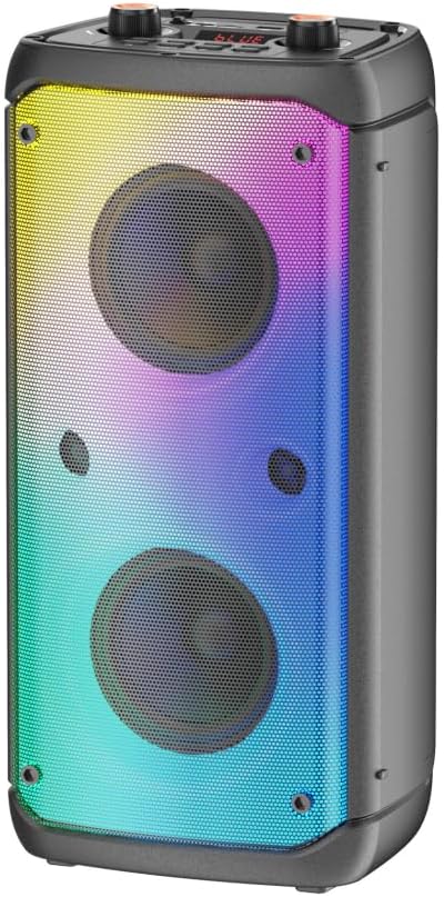 80W TWS Portable Speaker: Deep Bass & Colorful Lights