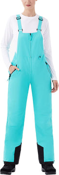 WULFUL Womens Insulated Snow Bibs Waterproof Winter Ski Pants - Warm