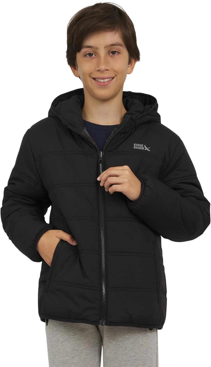 Boys' Deer Harbor Reversible Faux Fur Insulated Puffer Jacket