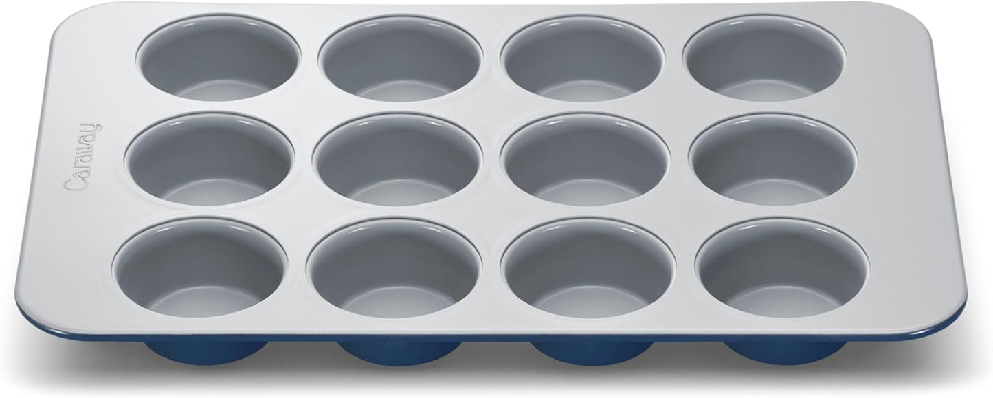 Caraway Non-Stick Ceramic 12-Cup Muffin Pan for Perfect Baking