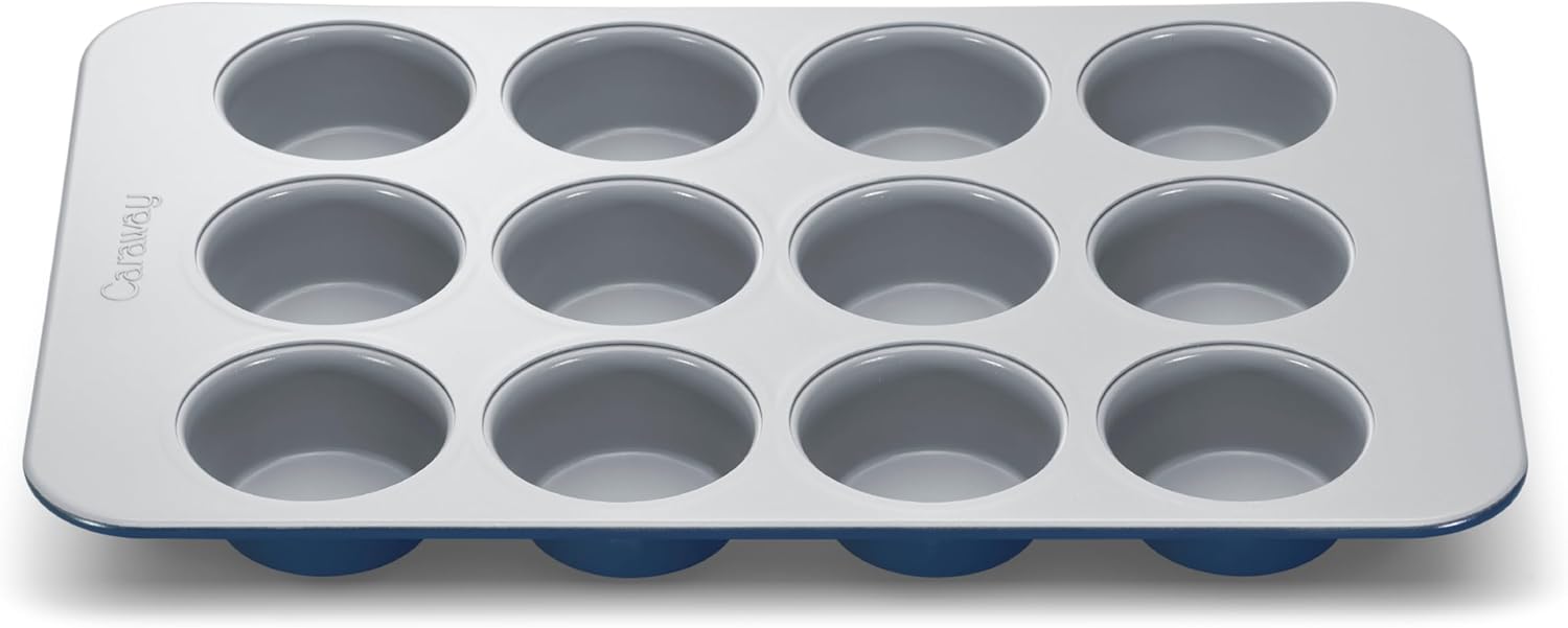 Caraway Non-Stick Ceramic 12-Cup Muffin Pan for Perfect Baking