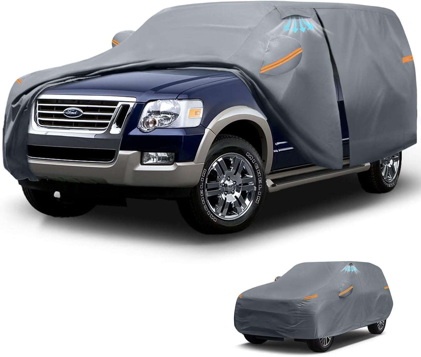Waterproof Car Cover for Ford Explorer 2006-2025 with Vents