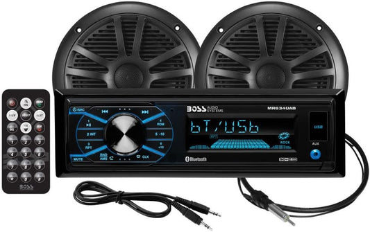 BOSS Audio Systems MCBK634B.6 Marine Stereo & 6.5 Inch Speakers
