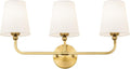 Bathroom Light Fixtures Brushed Gold Vanity Lights with Flared Shade