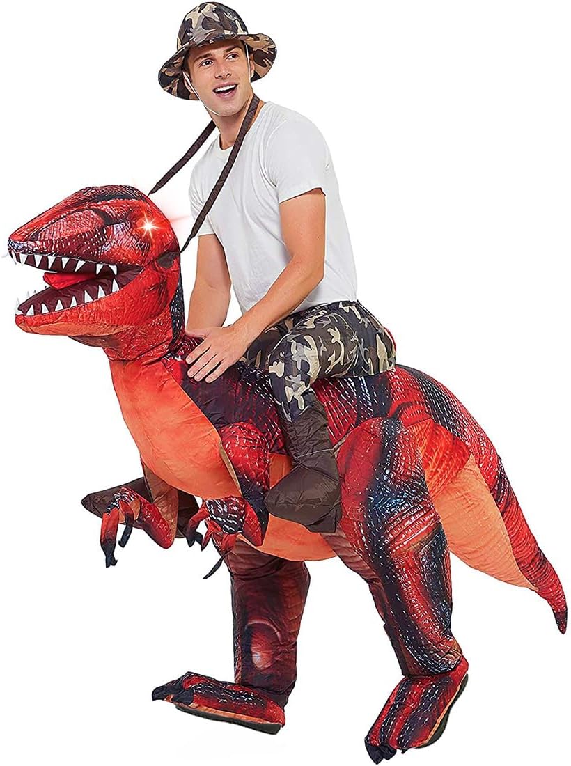 GOOSH Inflatable Dinosaur Costume for Adults - Funny T-REX Fun