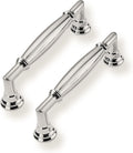 10 Pack 4 in Hole Center Polished Nickel Cabinet Pulls - Solid Heavy