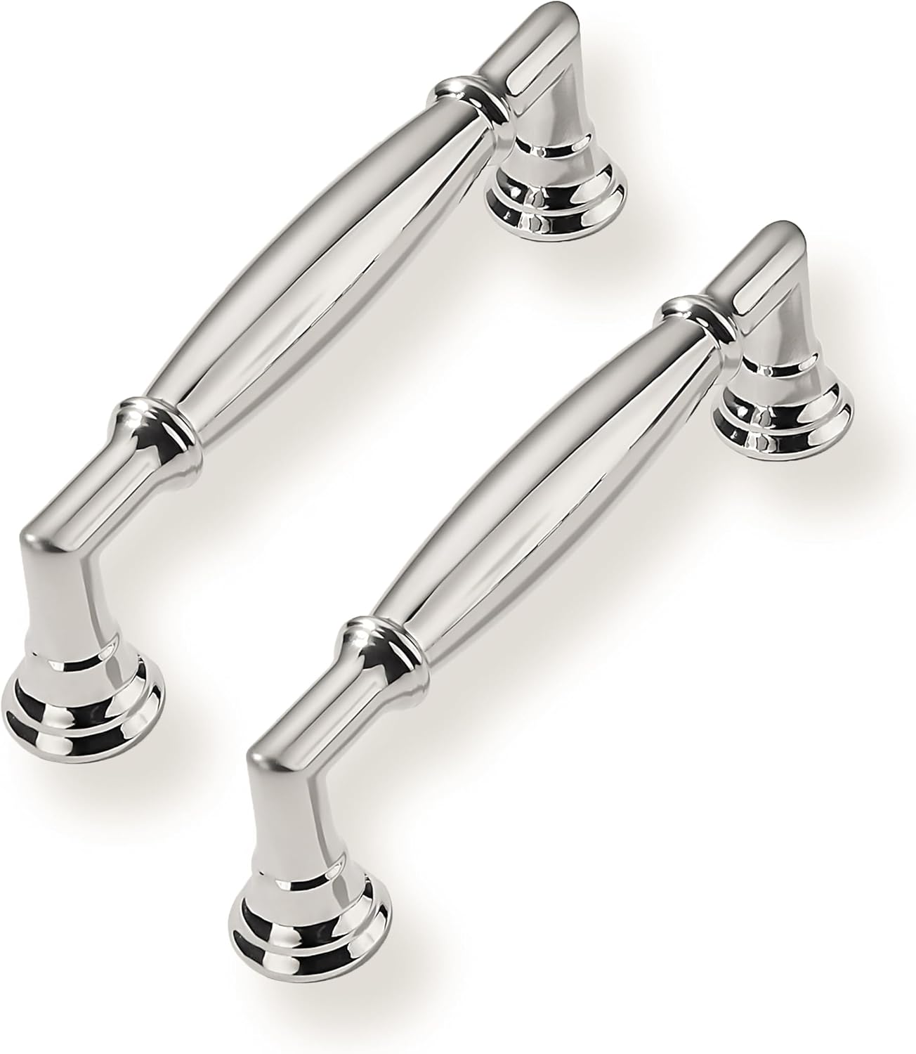 10 Pack 4 Inch Polished Nickel Cabinet Pulls for Kitchen Hardware