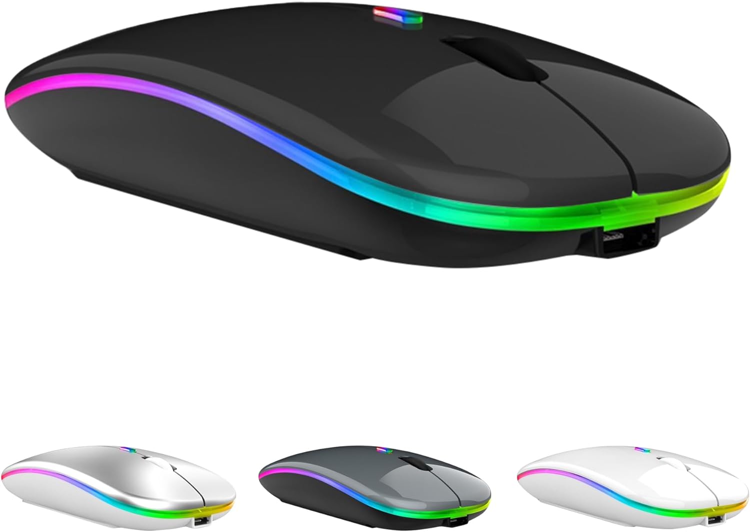 Silent LED Wireless Mouse - Smooth Navigation