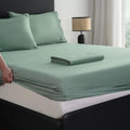 Extra Deep Pocket King Sheets Cotton 1000 Thread Count - Sage Green