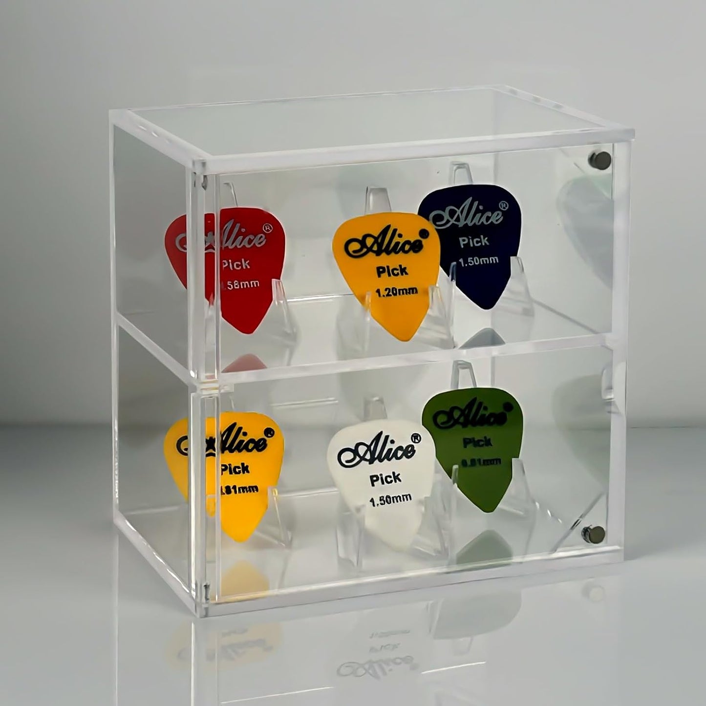 Acrylic Guitar Pick Display Case - Showcase 6 Picks in Style!