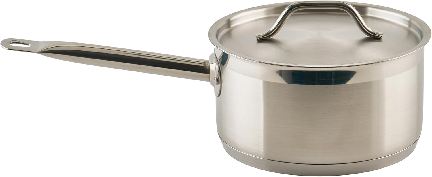 Winco Heavy-Duty Stainless Steel Sauce Pan for Cooking