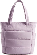 Puffy Tote Bag for Women Quilted Shoulder Tote - Lightweight Travel