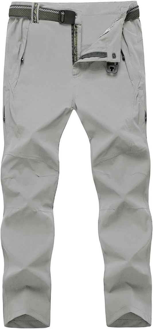 TBMPOY Men's Lightweight Hiking Pants with 5 Zip Pockets
