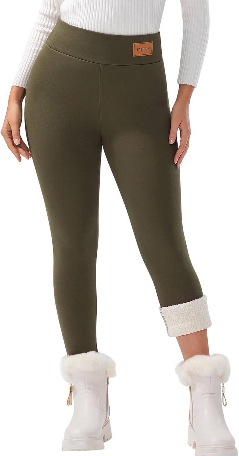 Winter Warm Thick Leggings Fleece Lined Stretchy Soft Tights