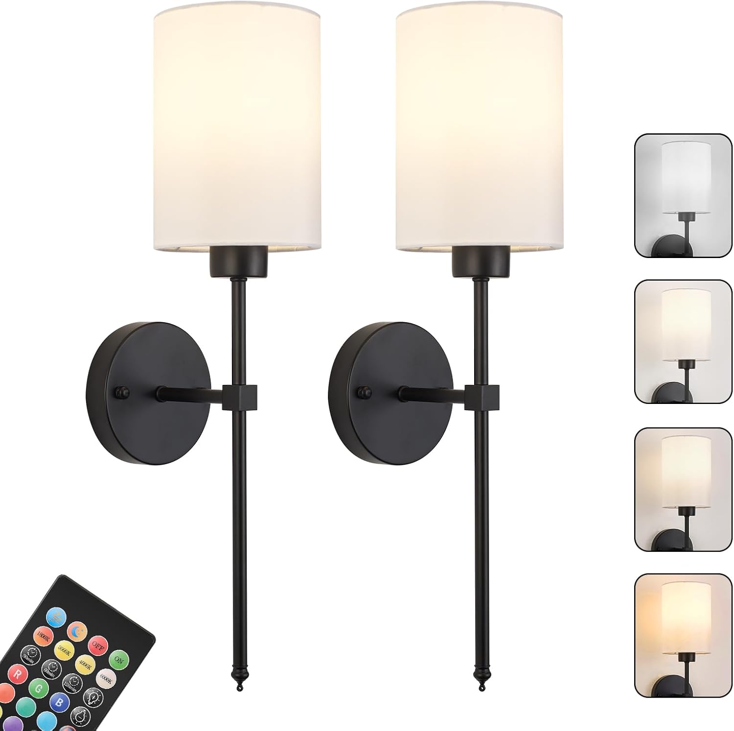 Battery Operated Wall Sconces Set of Two for Any Room