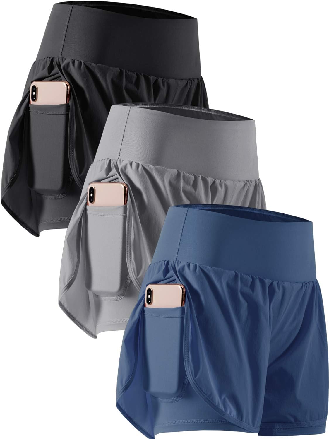 CADMUS 2 in 1 Women's Workout Shorts for Gym and Running