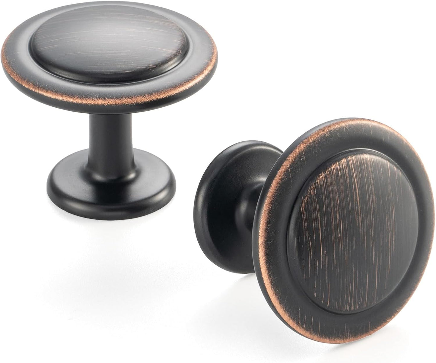 20 Pack 1-1/4 Inch Round Oil Rubbed Bronze Cabinet Knobs