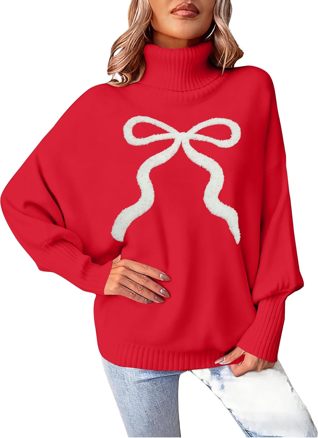Oversized Turtleneck Christmas Sweaters for Women 2025 Style