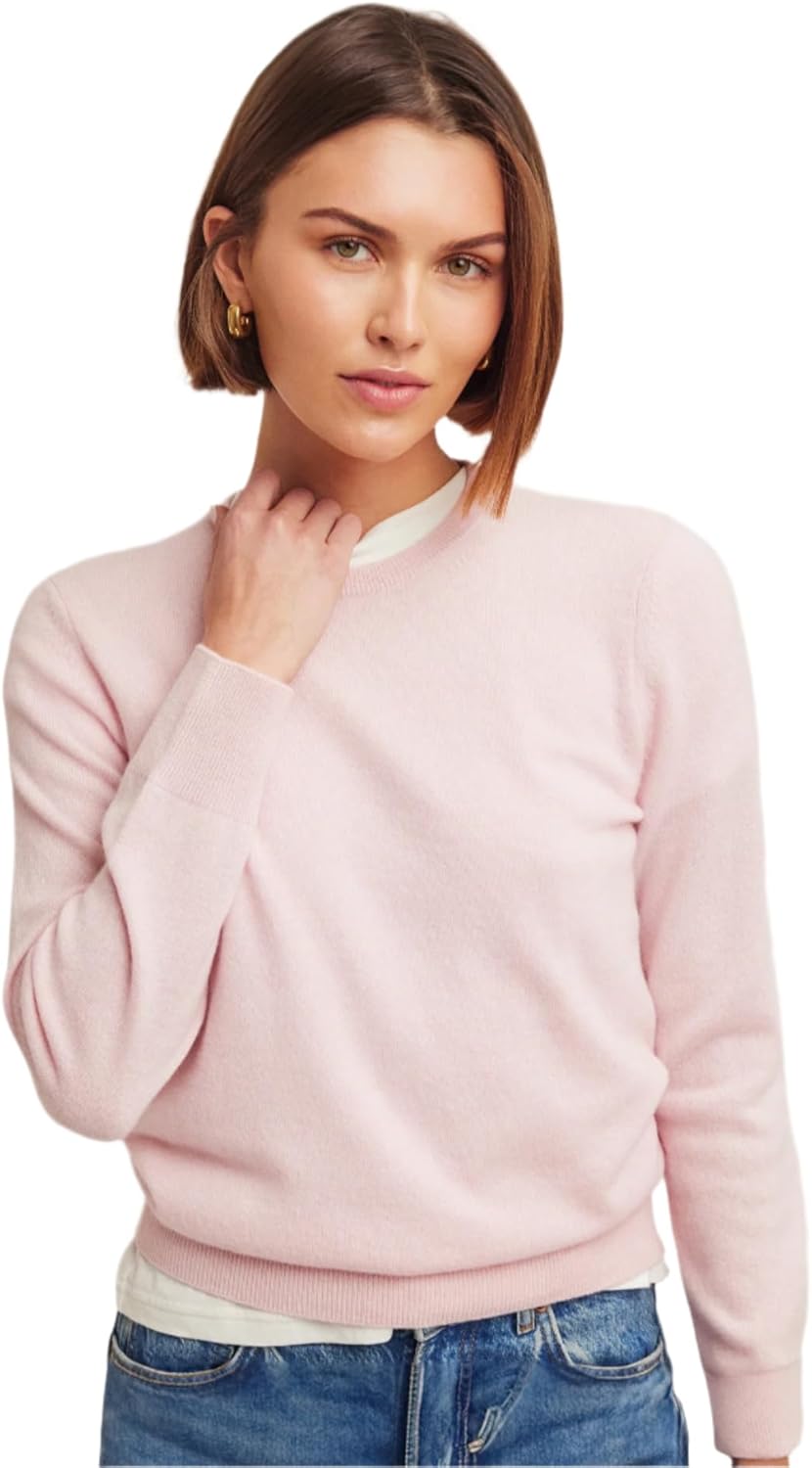 NAADAM Womens Cashmere Crewneck Sweater - Classic Wardrobe Staple