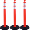 3PACK BESEA Traffic Delineator Cone 45in High - Stable, Reflective