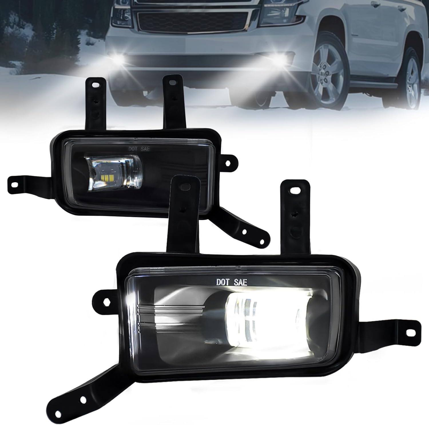 LED Fog Lights Assembly for Chevy Tahoe and GMC Yukon 2015-2020