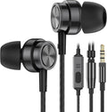 Wired Earbuds with Microphone and Heavy Bass - Noise Isolating In-Ear