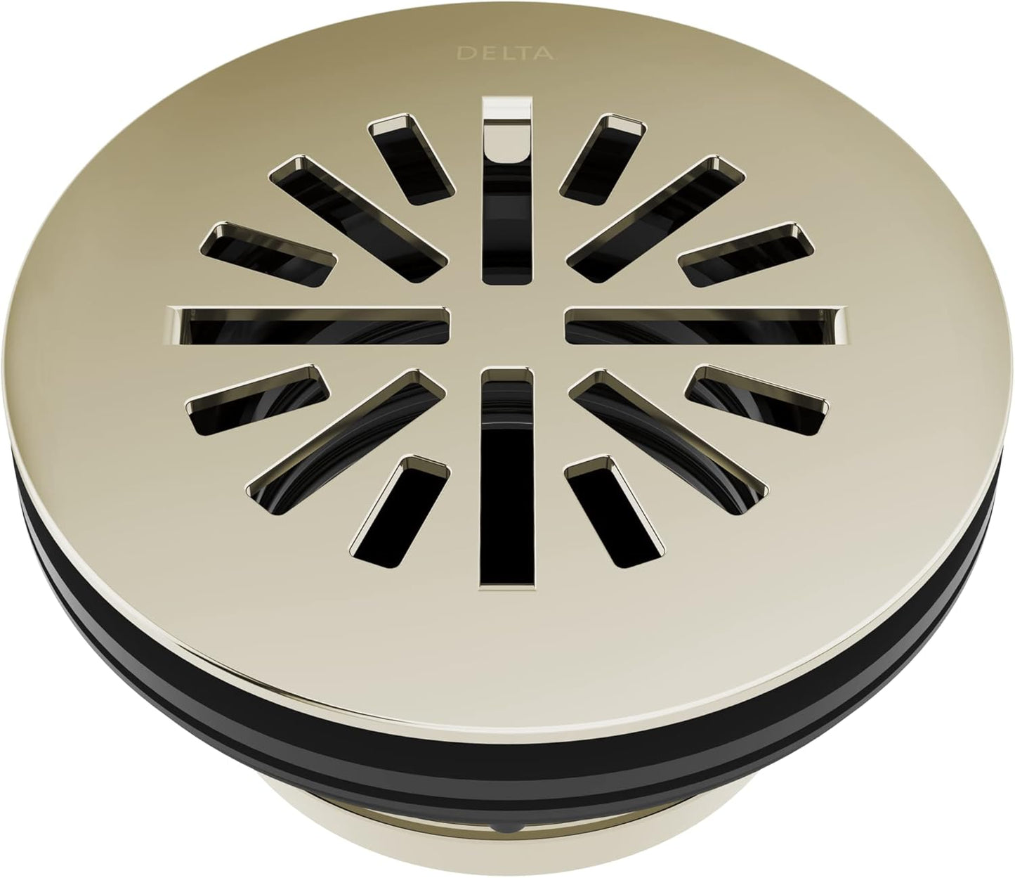 Delta Faucet 4 Inch Round Shower Floor Drain in Polished Nickel