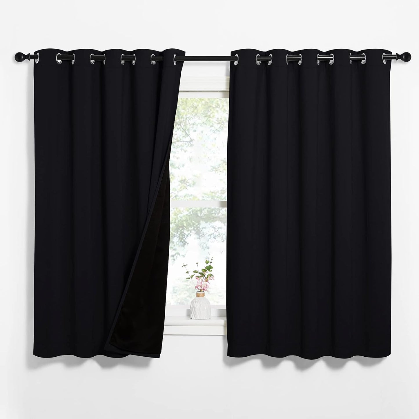 NICETOWN 100% Blackout Curtains for Kids Room, 62in x 63in