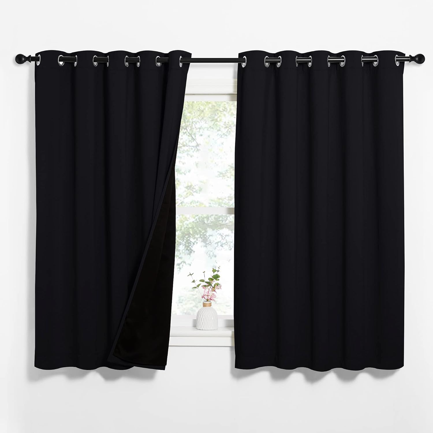 NICETOWN 100% Blackout Curtains for Kids Room, 62in x 63in