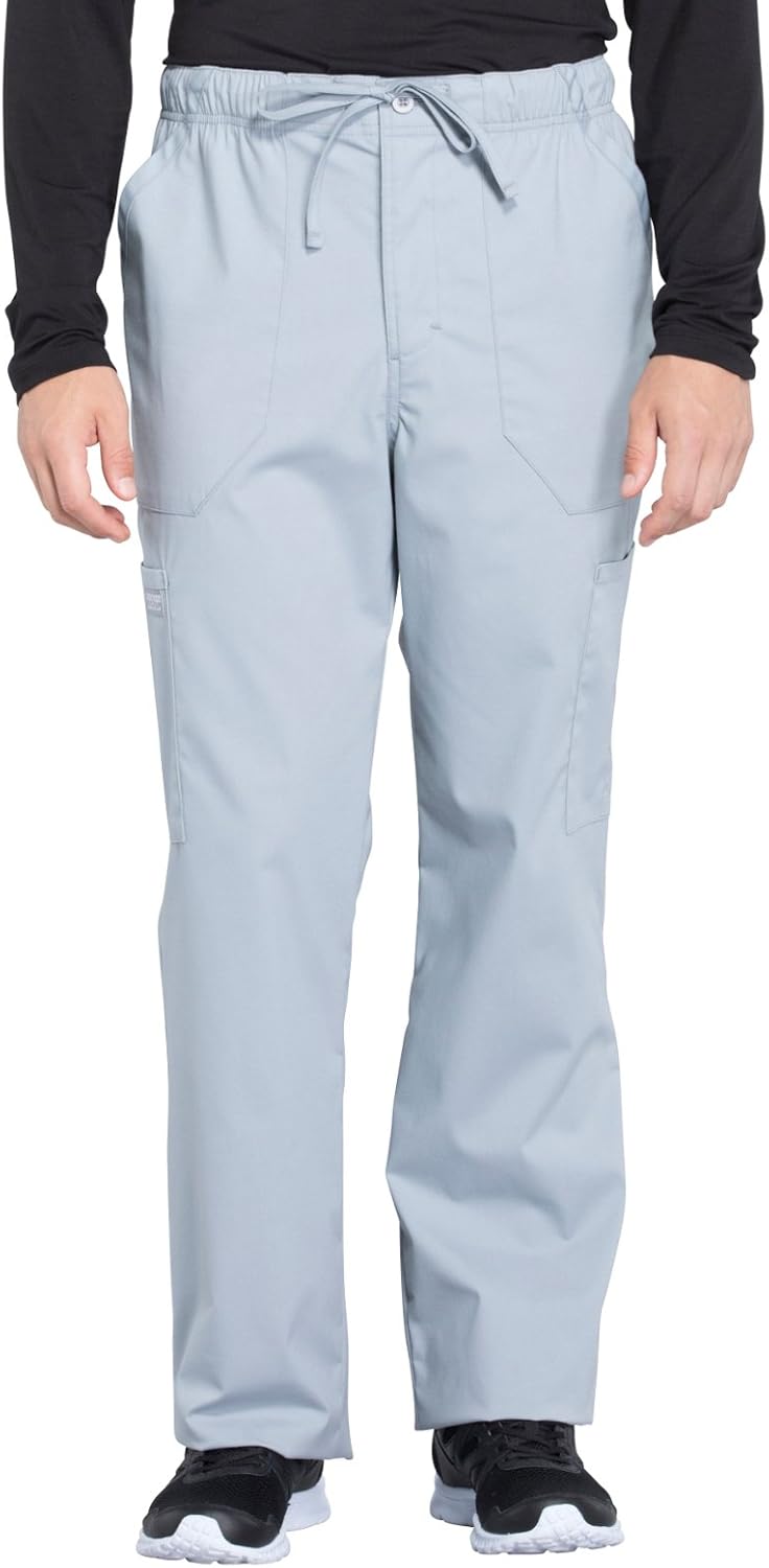 Cherokee Men's Scrub Pant with Tapered Leg and Cargo Pockets