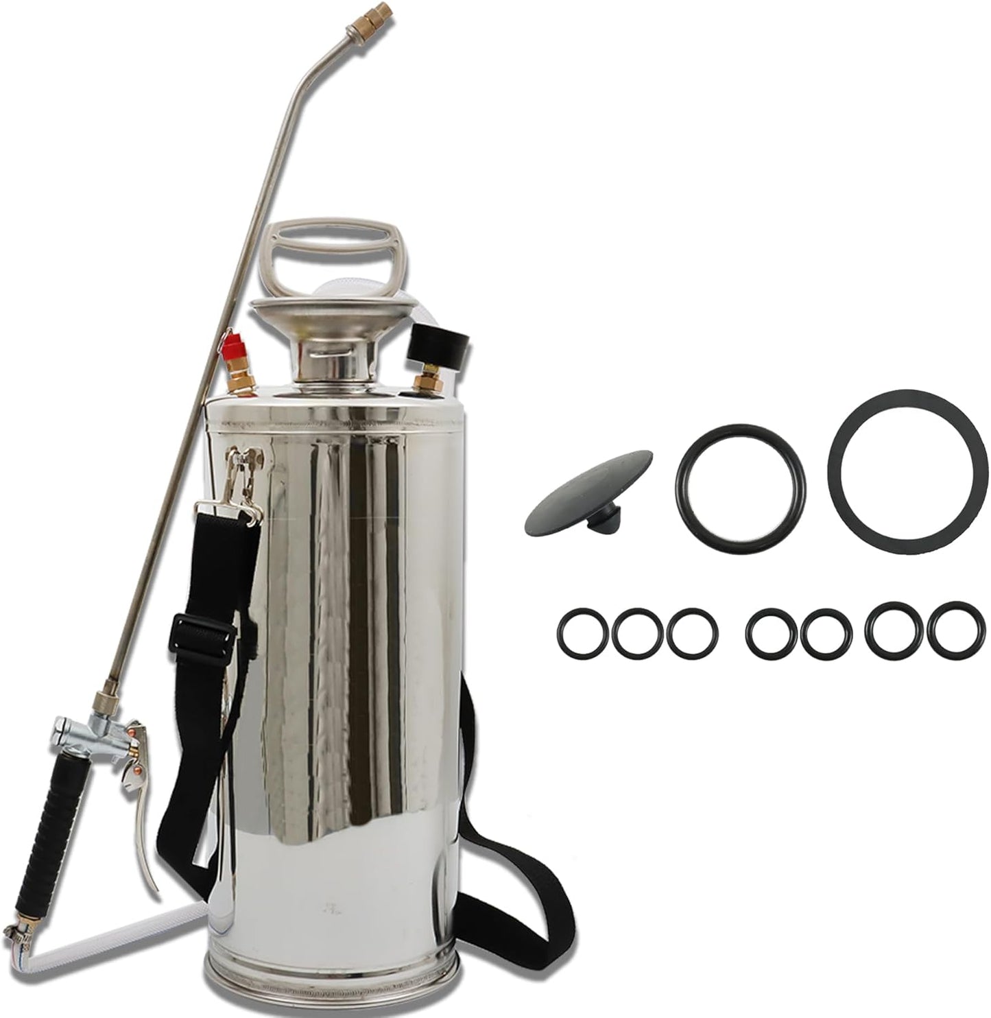 2 Gallon Stainless Steel Hand Pump Sprayer with Adjustable Nozzle