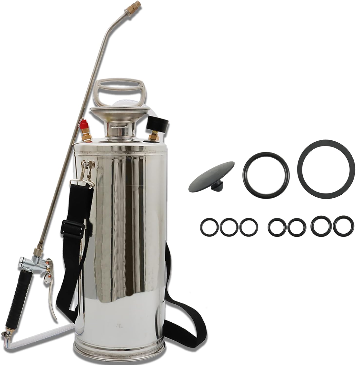 2 Gallon Stainless Steel Hand Pump Sprayer with Adjustable Nozzle
